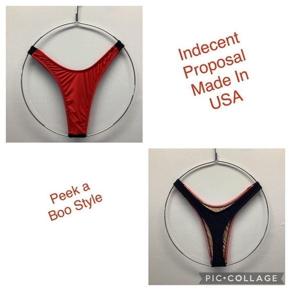 Indecent Proposal Size Small. Made by Zuliana Peekaboo Thong Bikini Set - Picture 4 of 9